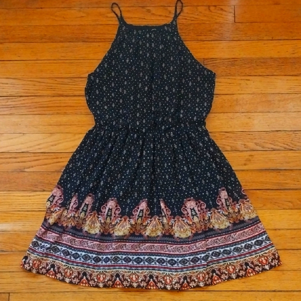 Miami Black Patterned Dress